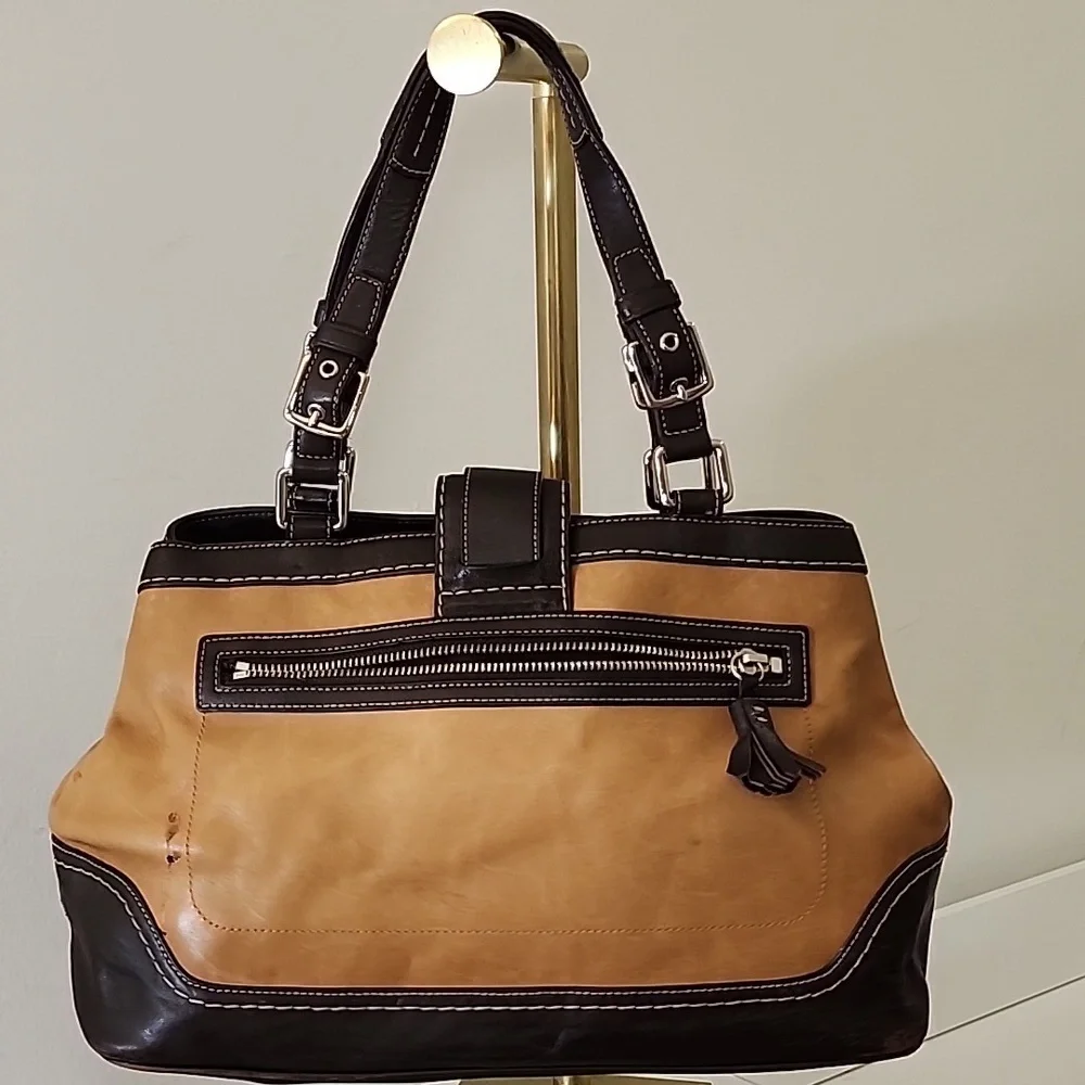 Coach Y2K Hobo  Espresso Brown Suede Leather  Shoulder Carryall  Bag Rare - Picture 5 of 15